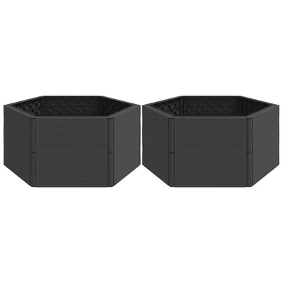 Vidaxl planteurs 2 st pp anthracite -colored
