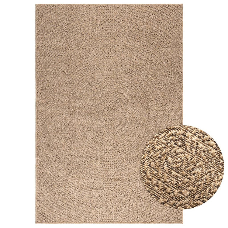 Vidaxl tapis zizur à l'intérieur et à l'extérieur de 120x170 cm de jute