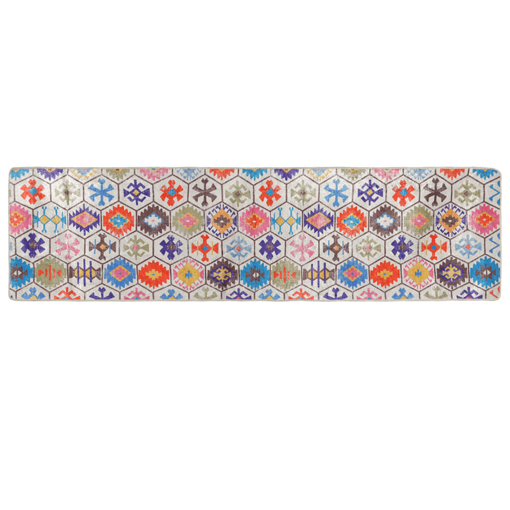 Vidaxl tapis lavable anti-glip 80x300 cm multicolore