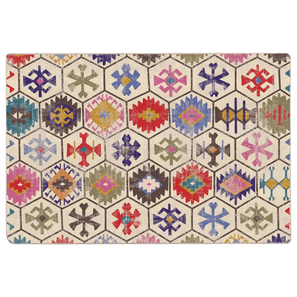 Vidaxl tapis lavable antidérapant 120x180 cm multicolore