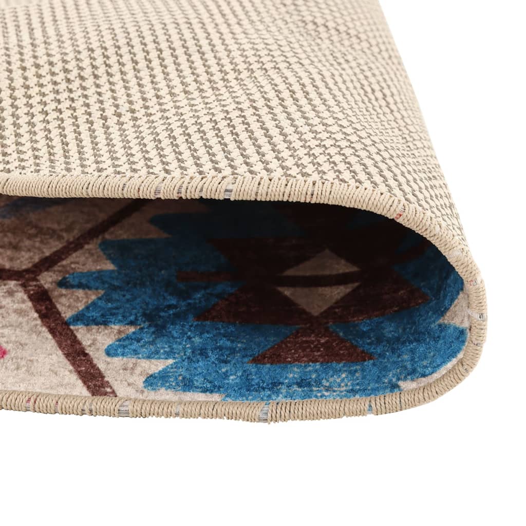 Vidaxl tapis lavable antidérapant Ø 120 cm multicolore