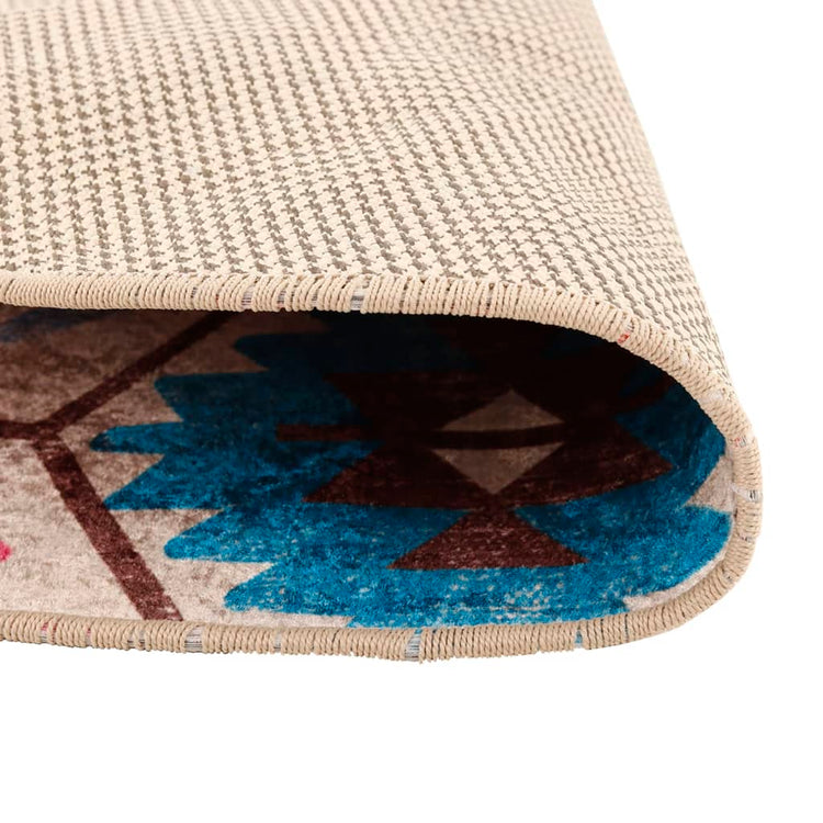 Vidaxl tapis lavable antidérapant Ø 120 cm multicolore