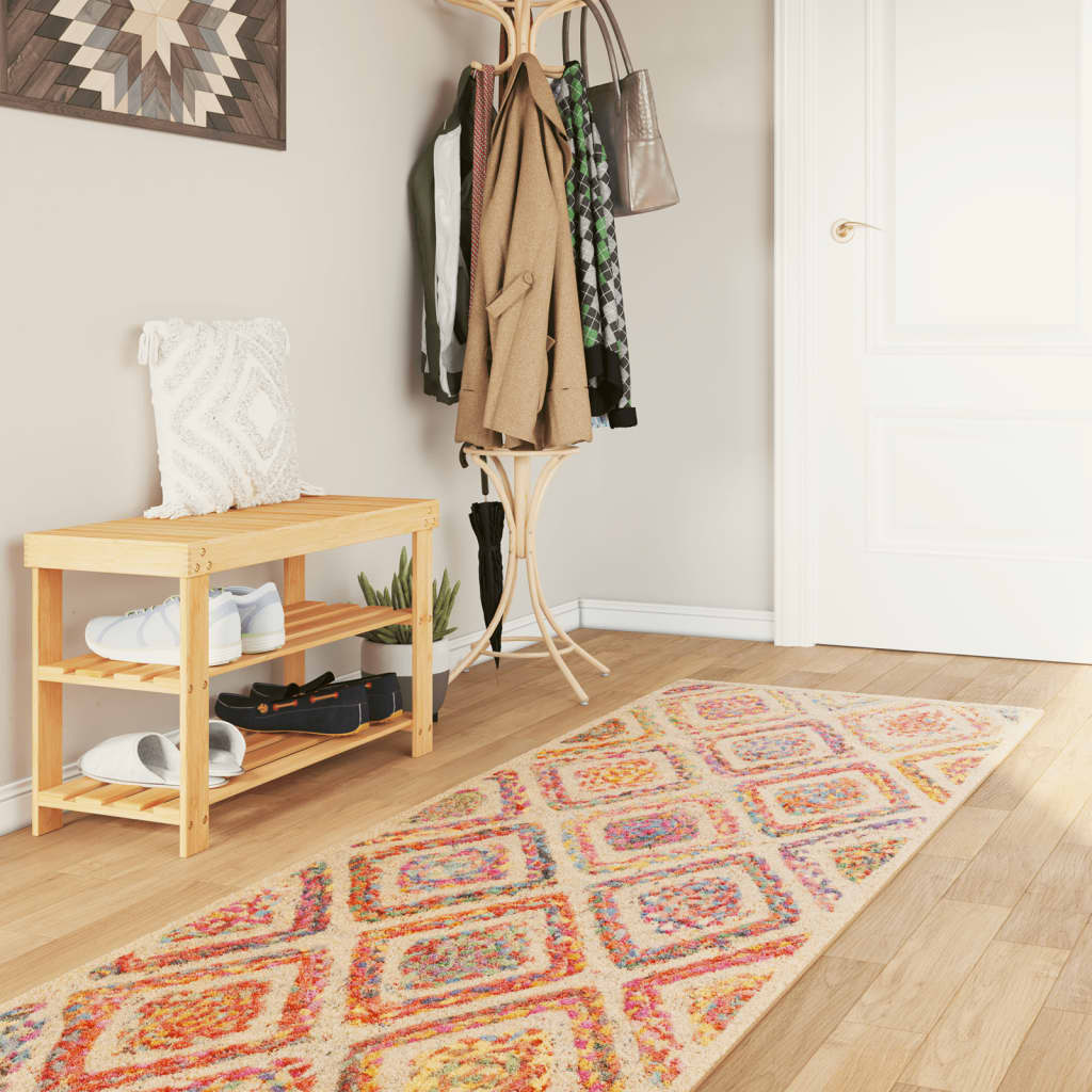 Vidaxl tapis lavable anti-glip 80x300 cm multicolore