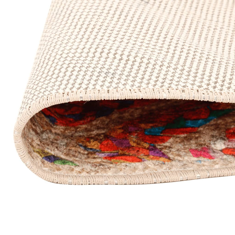 Vidaxl tapis lavable antidérapant Ø 120 cm multicolore