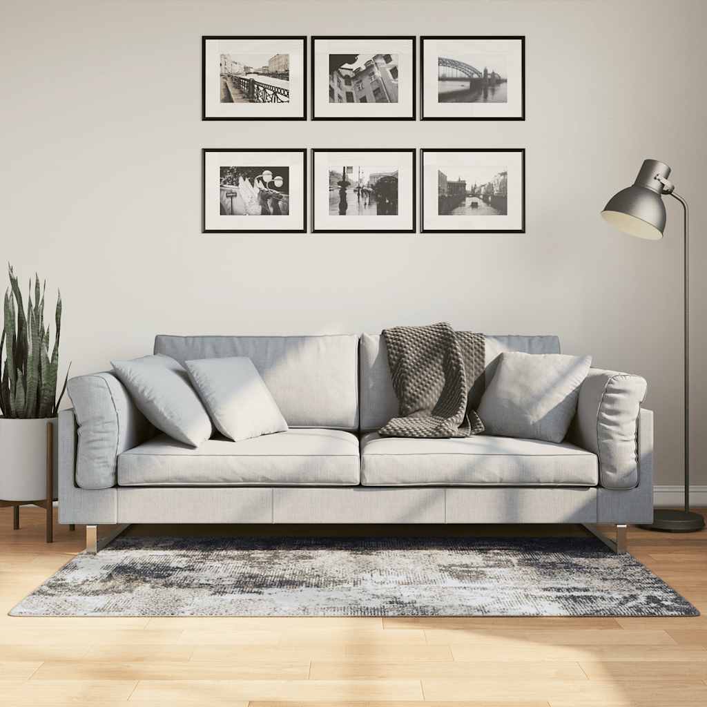 Vidaxl tapis lavable anti-glip 80x150 cm multicolore