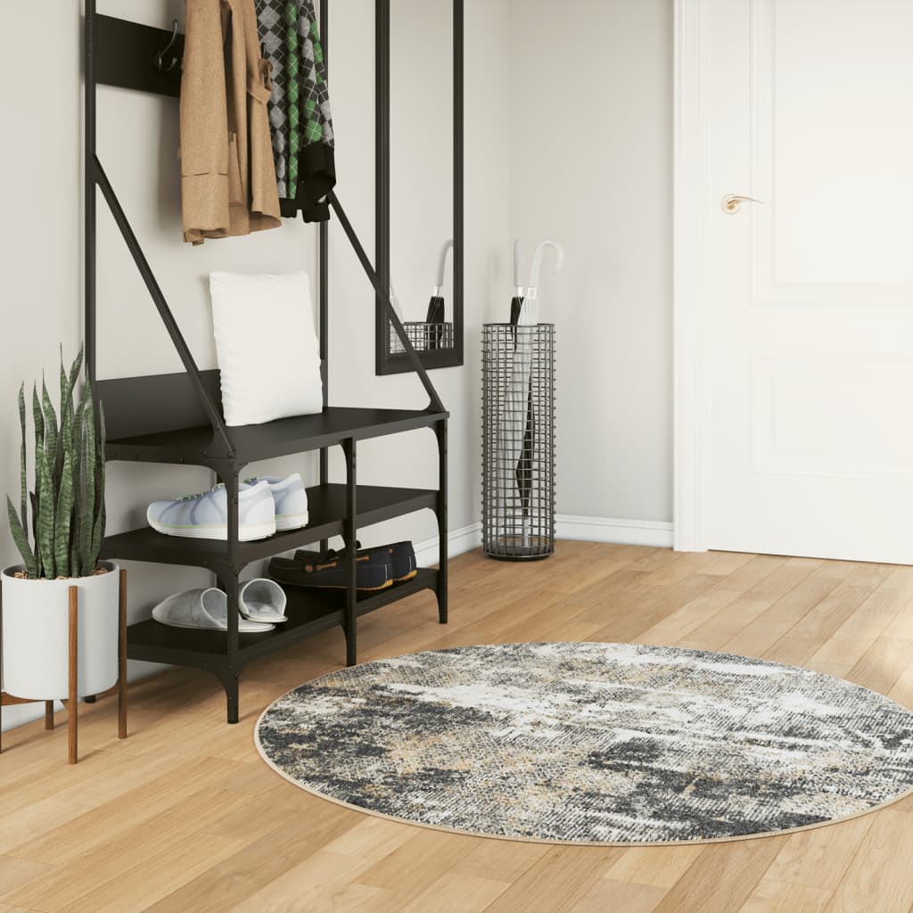 Vidaxl tapis lavable antidérapant Ø 120 cm multicolore