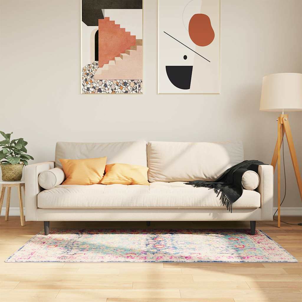 Vidaxl tapis lavable anti-glip 80x150 cm multicolore
