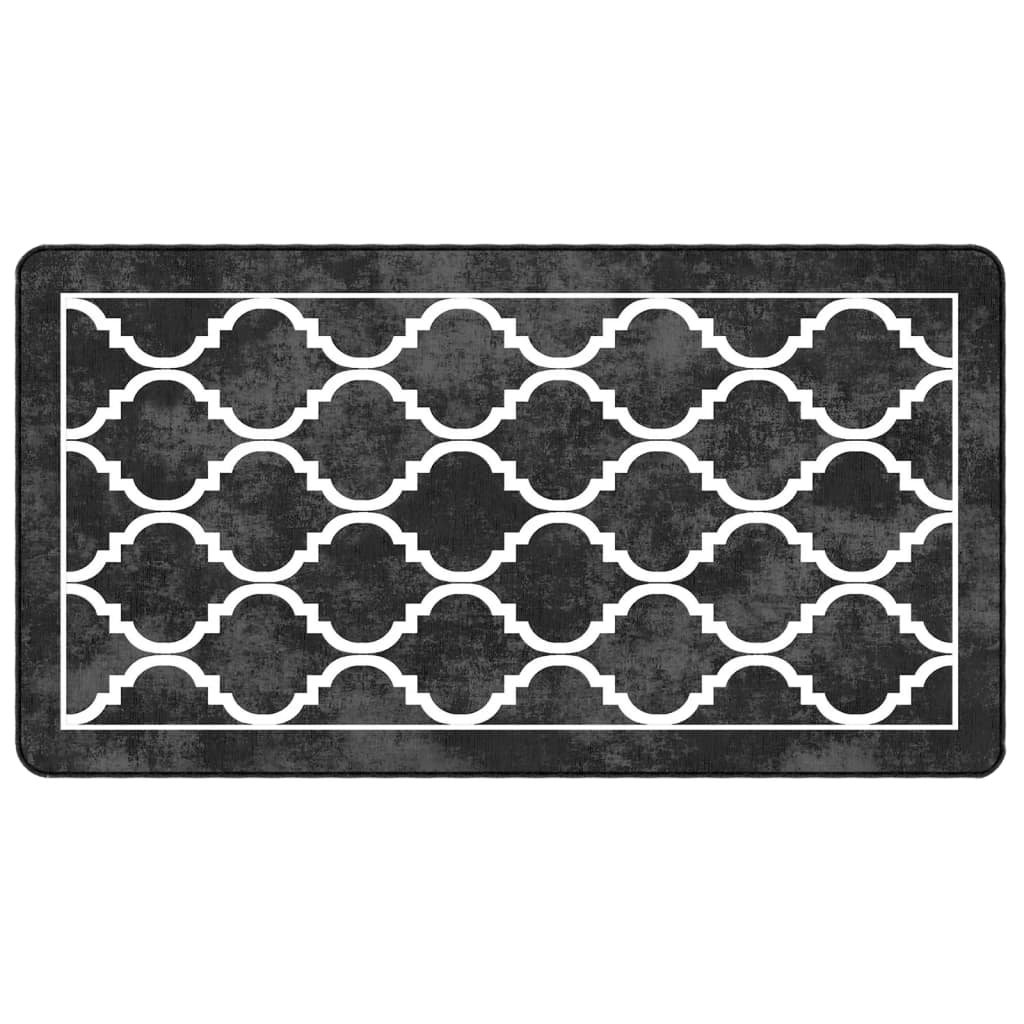 Tapis vidaxl Anti-slip 80x150 cm noir et blanc