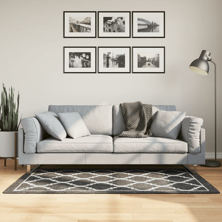 Tapis vidaxl Anti-slip 80x150 cm noir et blanc