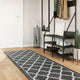 Tapis vidaxl Anti-slip 80x300 cm noir et blanc