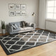 Tapis vidaxl Anti-slip lavable 190x300 cm noir et blanc