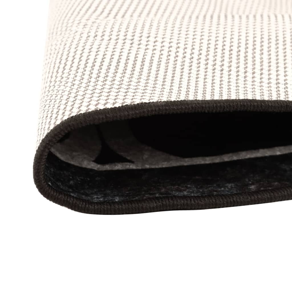 Tapis vidaxl Anti-slip lavable Ø 120 cm noir et blanc