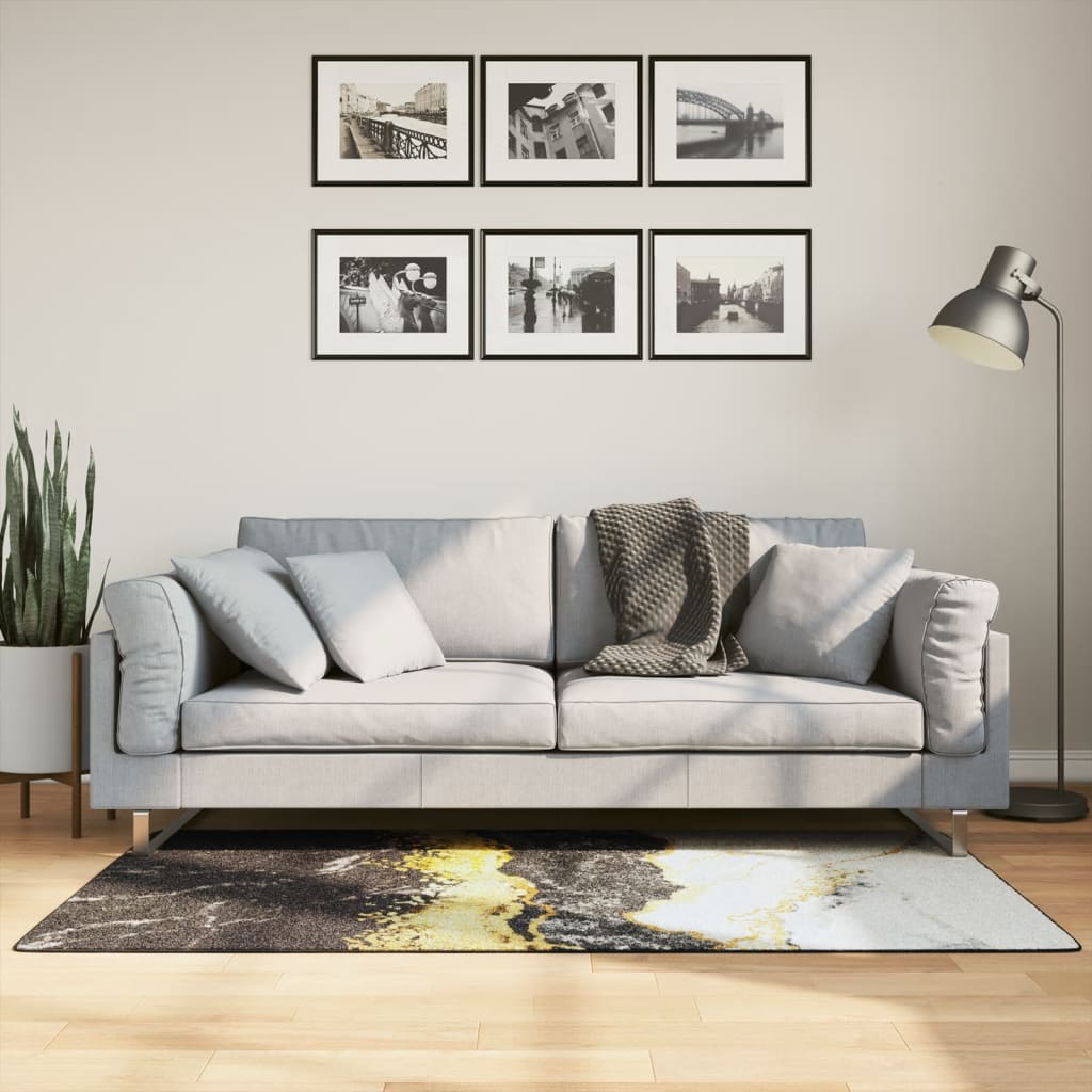 Vidaxl tapis lavable anti-glip 80x150 cm multicolore
