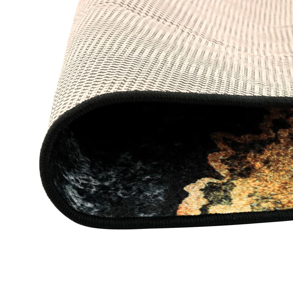 Vidaxl tapis lavable antidérapant Ø 120 cm multicolore