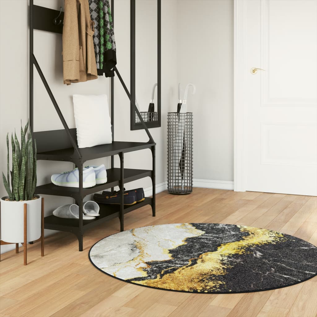 Vidaxl tapis lavable antidérapant Ø 120 cm multicolore