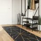 Vidaxl tapis lavable anti-glip 80x300 cm noir et or de couleur