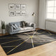 Vidaxl tapis lavable antidérapant 190x300 cm noir et or de couleur