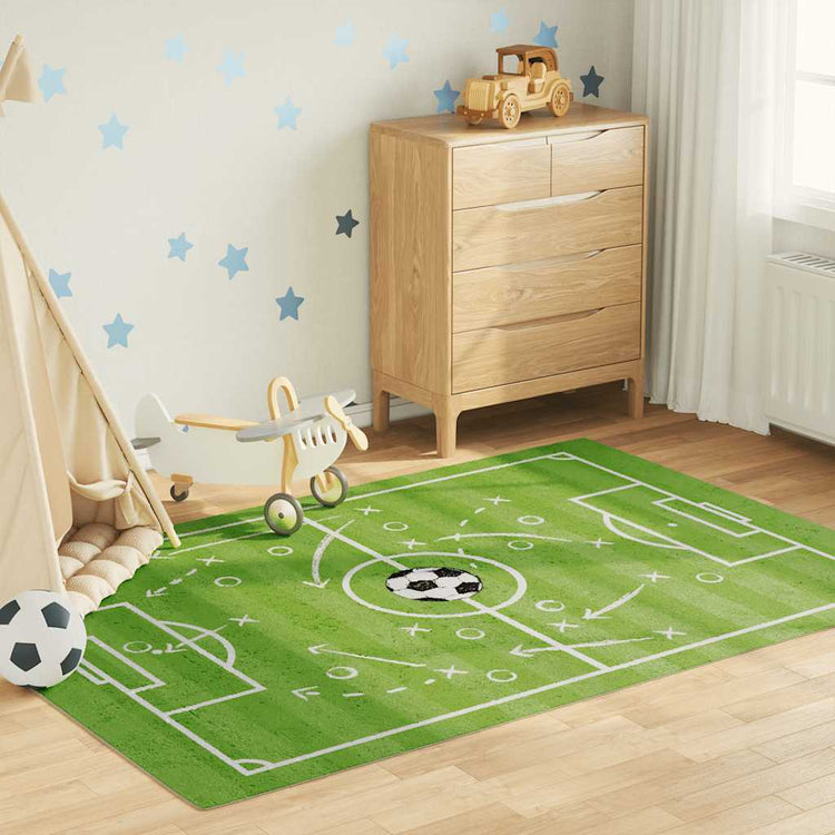 Vidaxl Children's Floor Raping Soccer Field Washable Anti -slip 160x230 cm vert