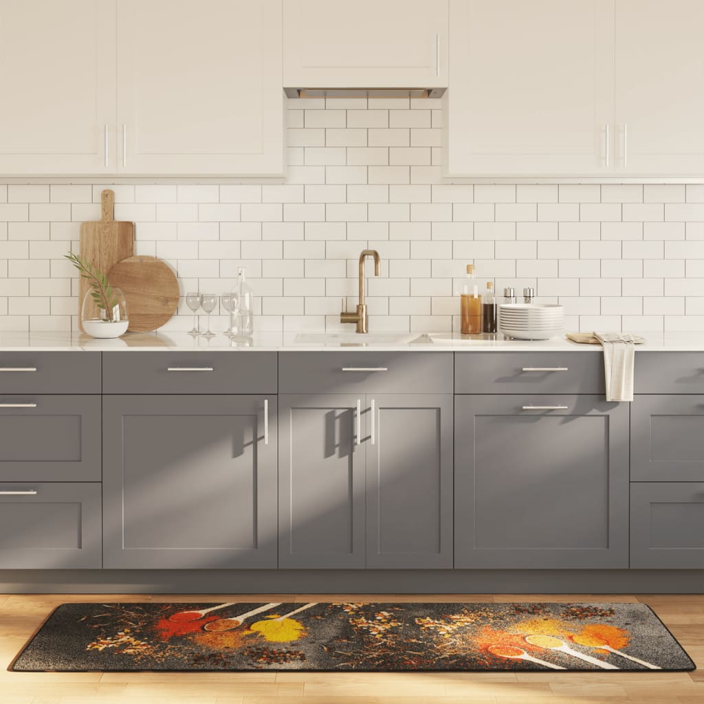 Vidaxl Cuisine Mat lavable Anti-Slip 60x180 cm Multiolore