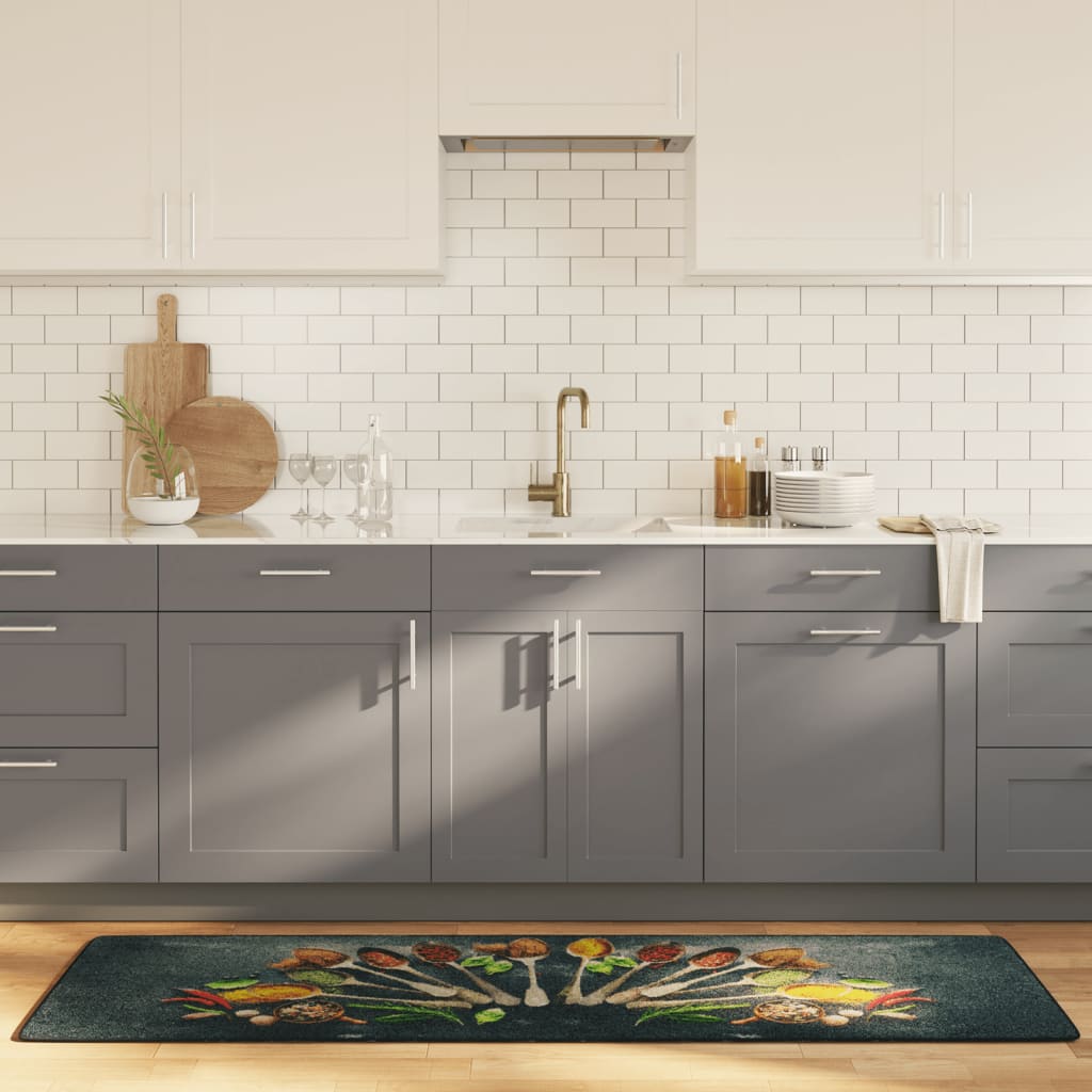 Vidaxl Cuisine Mat lavable Anti-Slip 60x180 cm Multiolore