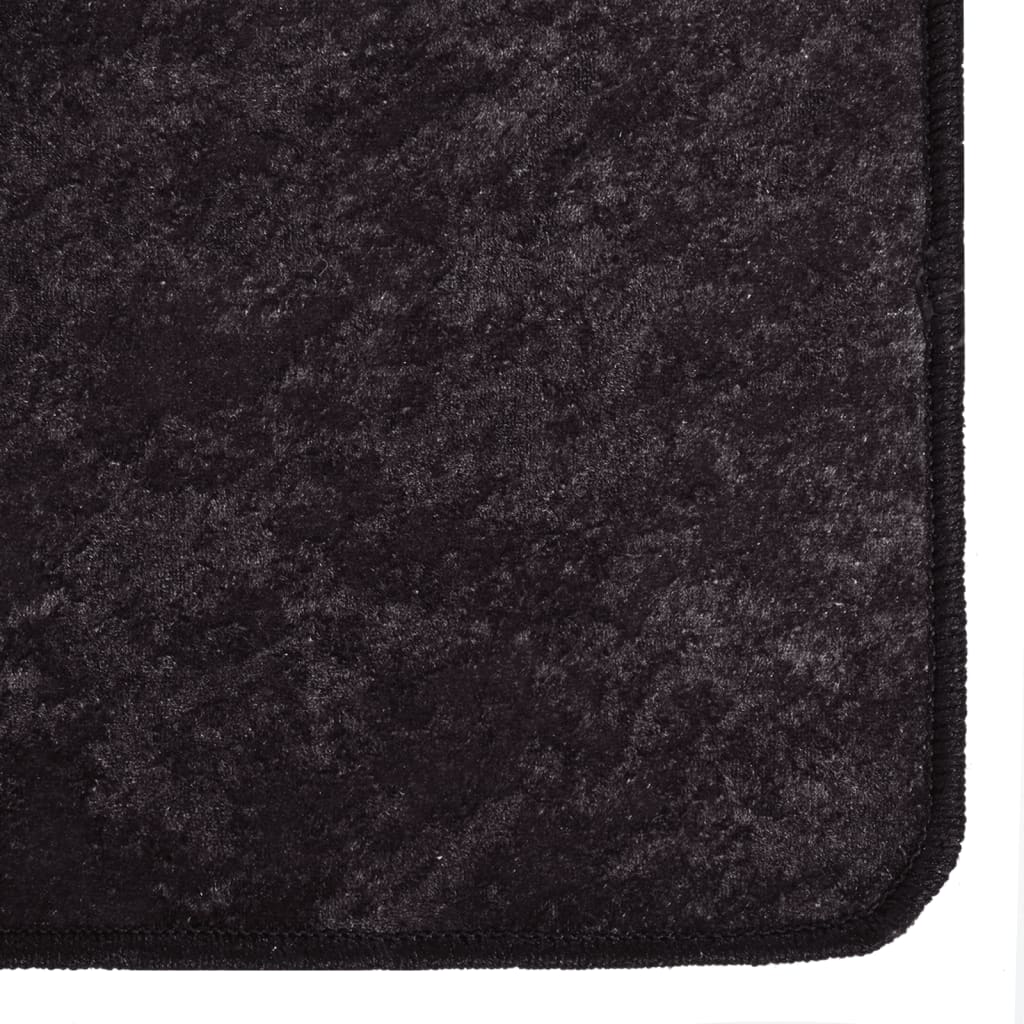 Tapis vidaxl Anti-slip lavable 400x300 cm de couleur anthracite