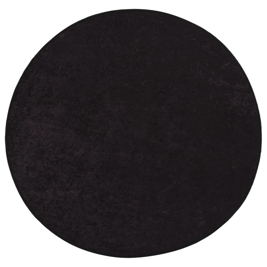 Tapis vidaxl Anti-slip lavable Ø 200 cm de couleur anthracite