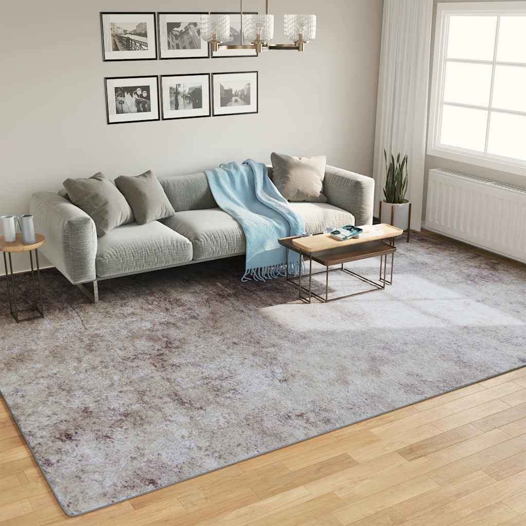 Tapis vidaxl Wasable Anti-Slip 400x300 cm Gray