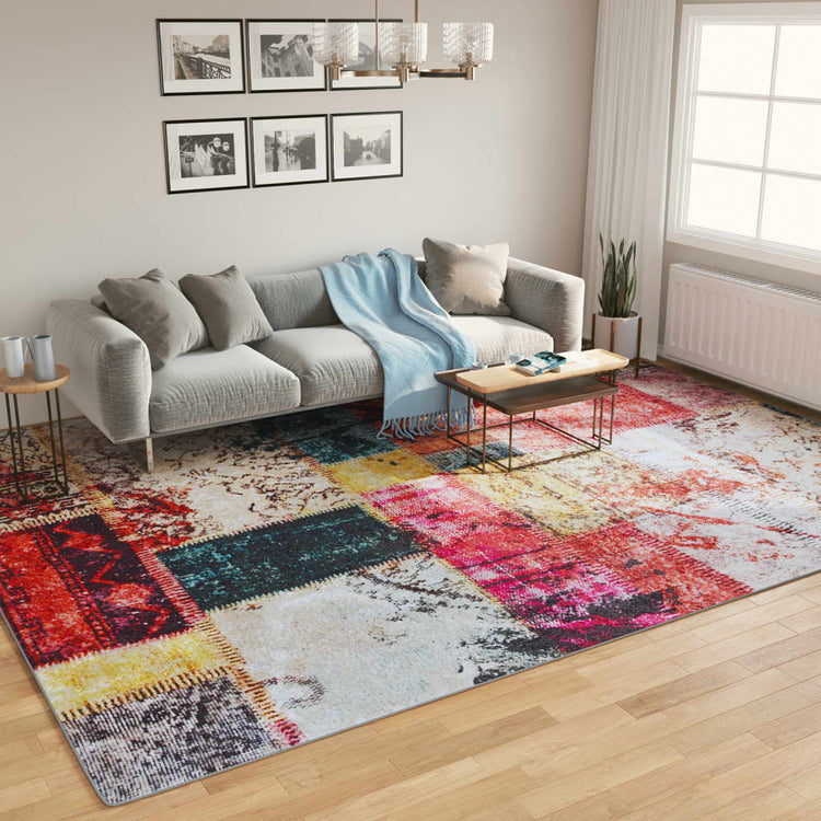 Vidaxl tapis lavable antidérapant 400x300 cm multicolore