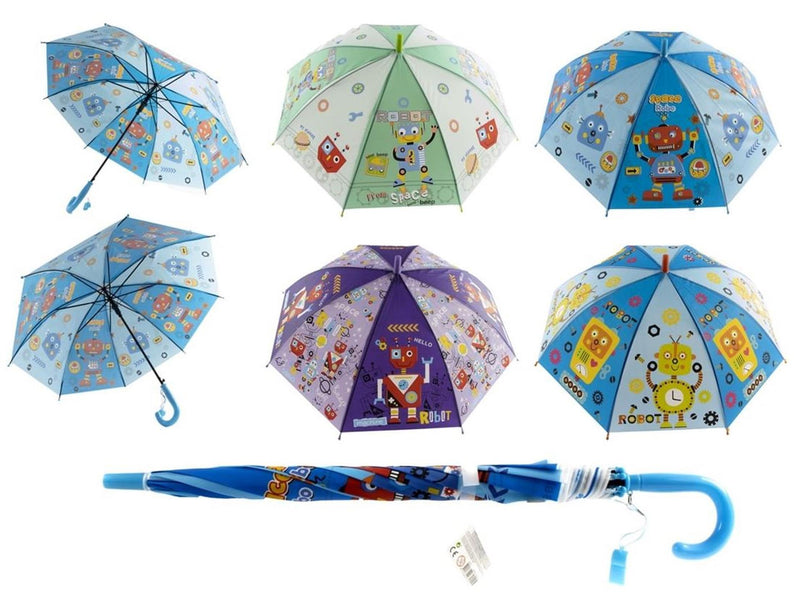Robot parapluie 65cm 4 assortis