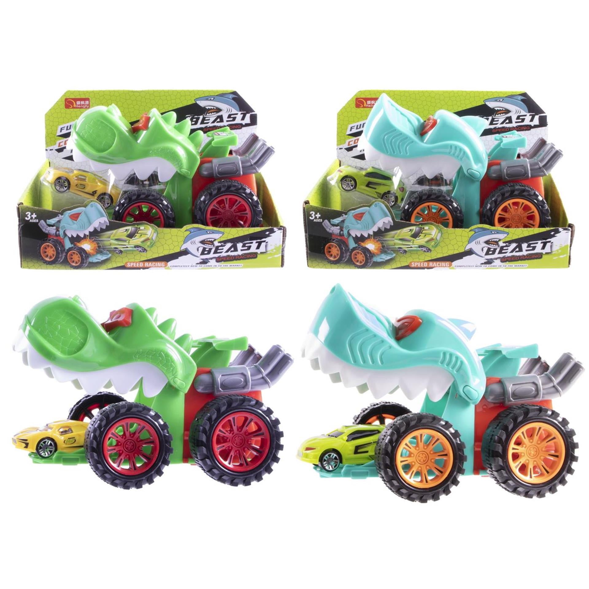 Jeu de voitures de tir dinosaure
