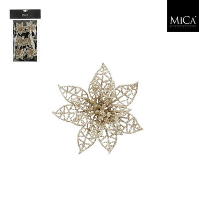 Edelman pince poinsettia champagne 6 pièces - h1xd8cm | 4 pièces