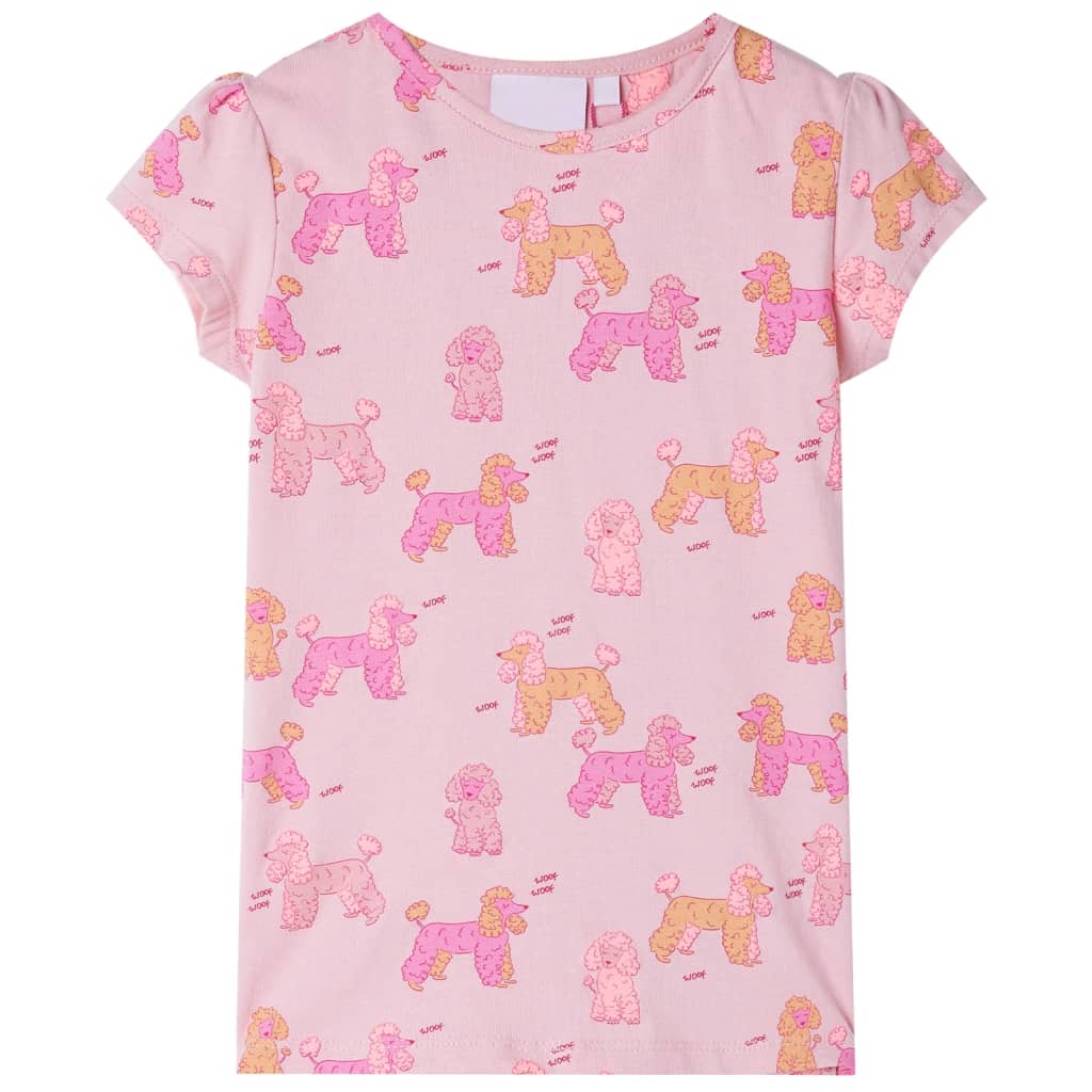 Pajama pour enfants Vidaxl avec des manches courtes 140 rose clair
