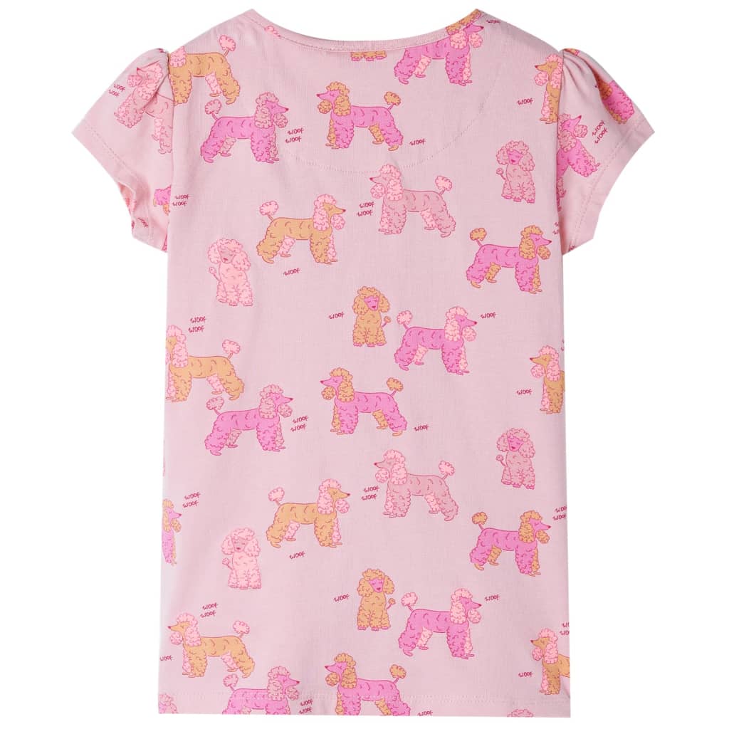Pajama pour enfants Vidaxl avec des manches courtes 140 rose clair
