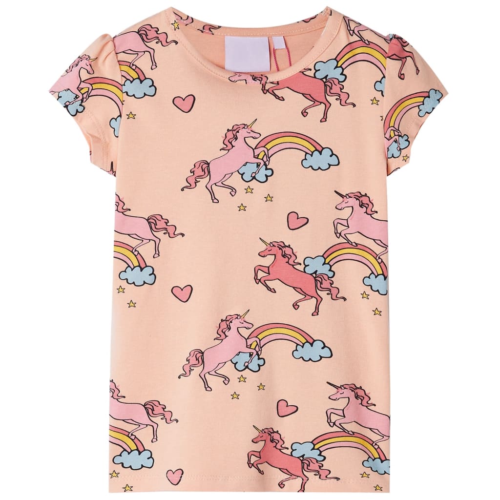 Vidaxl Pyjama pour enfants avec manches courtes 92 Licht Orange
