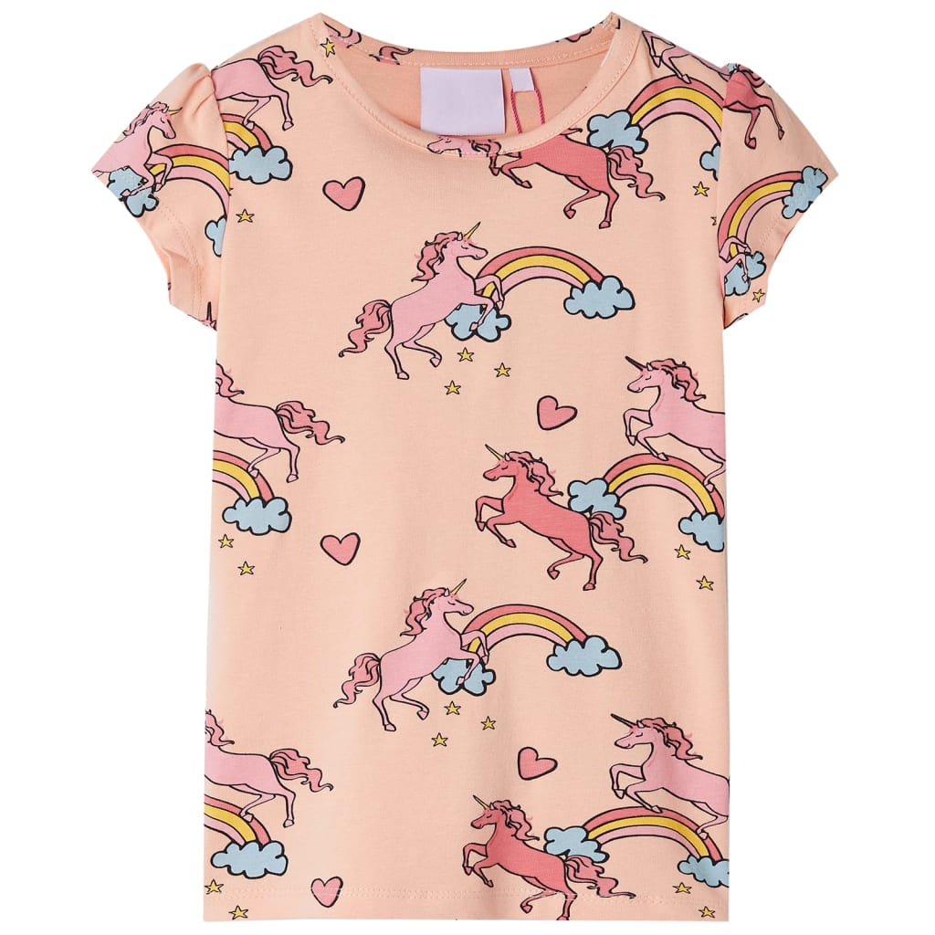 Vidaxl Pyjama pour enfants avec manches courtes 128 Orange léger