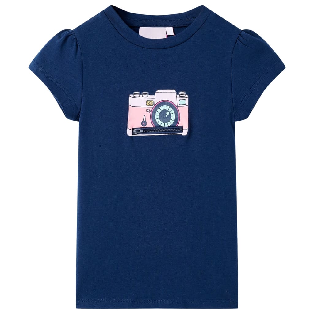 Vidaxl Child's Shirt 104 Navy Blue