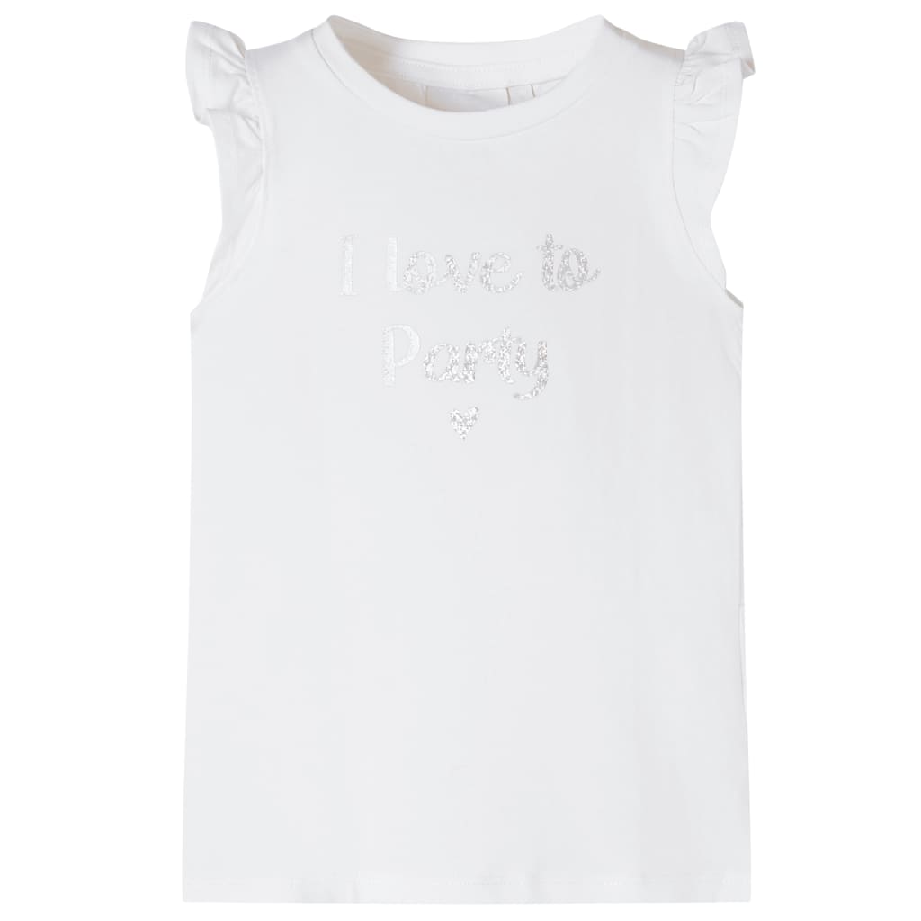 Vidaxl Children's Shirt with Ruffles 128 White