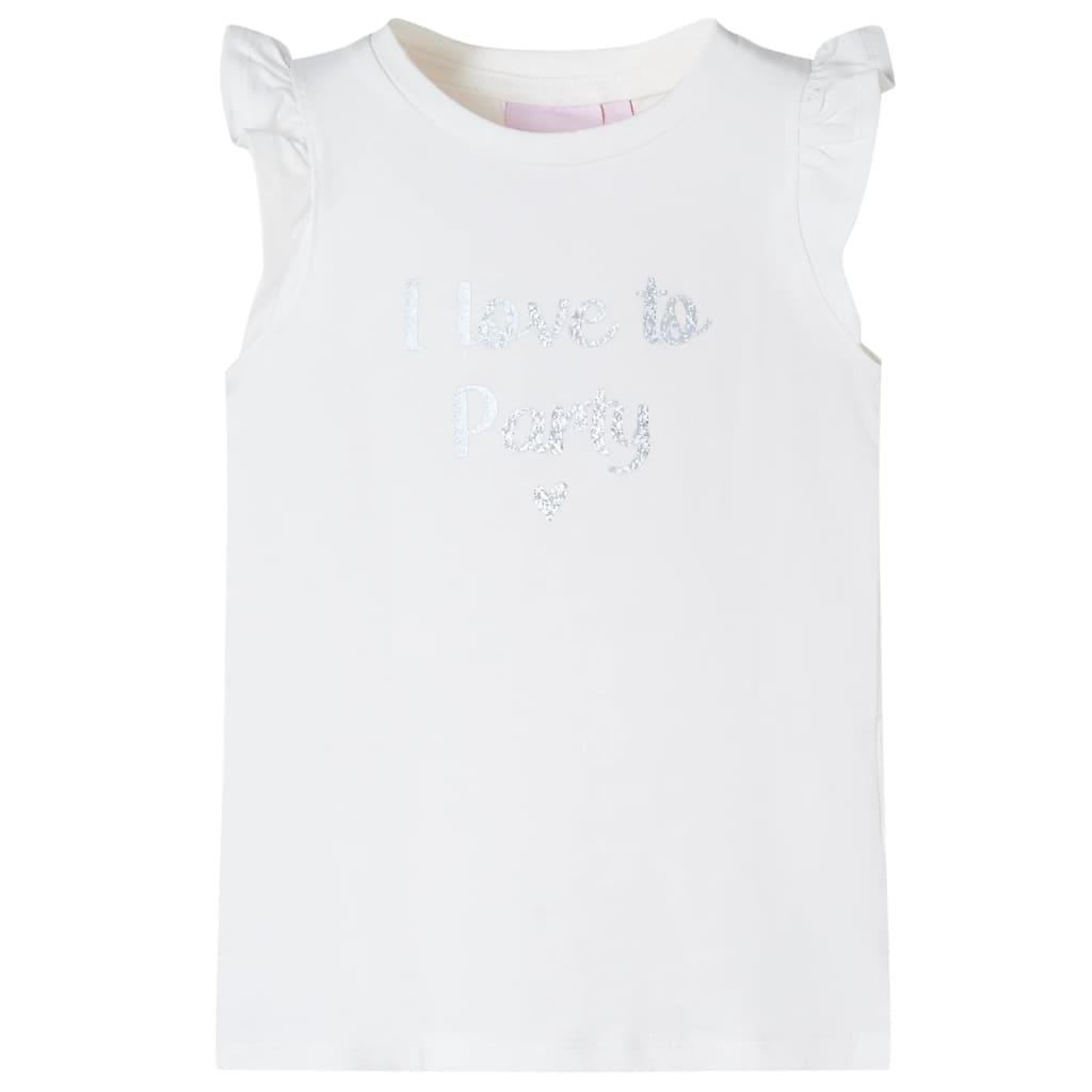 Vidaxl Children's Shirt with Ruffles 140 White