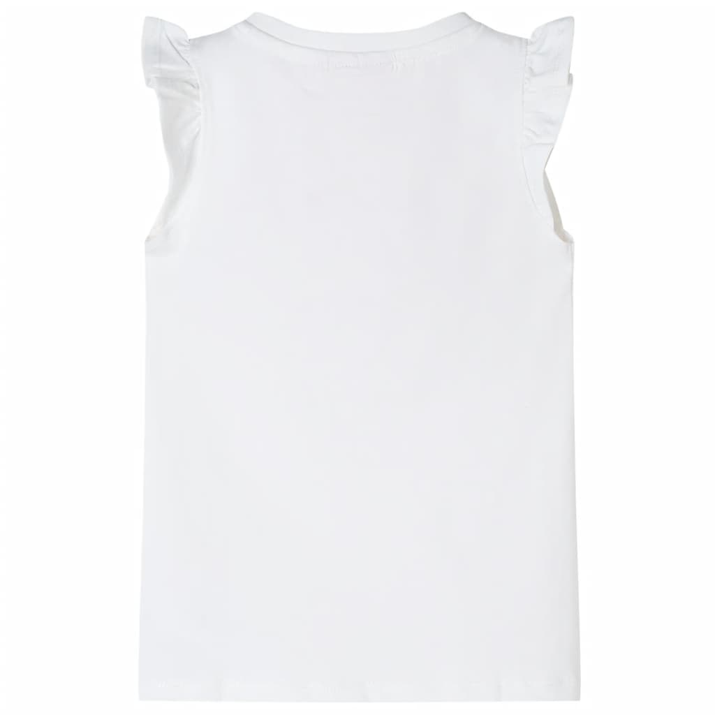 Vidaxl Children's Shirt with Ruffles 140 White