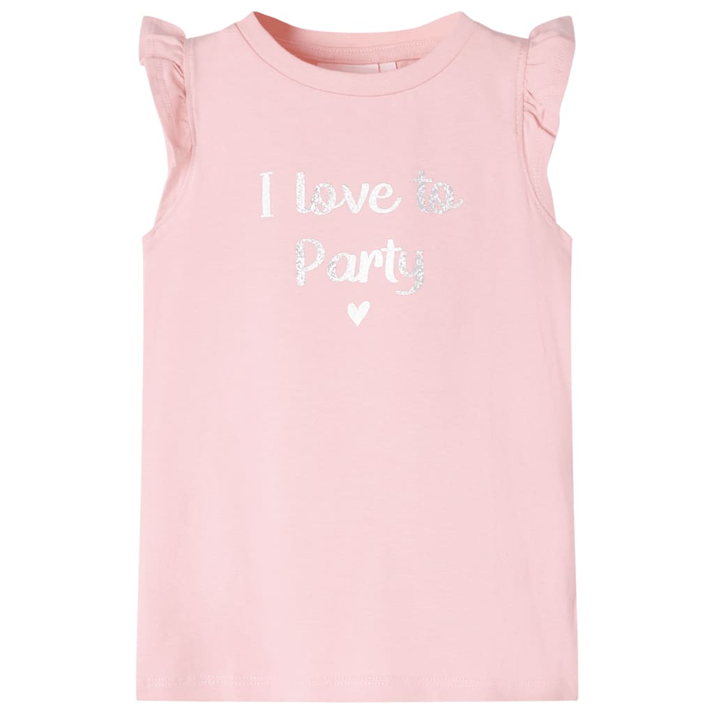 Vidaxl Child's Shirt avec des volants sur les manches 92 rose clair