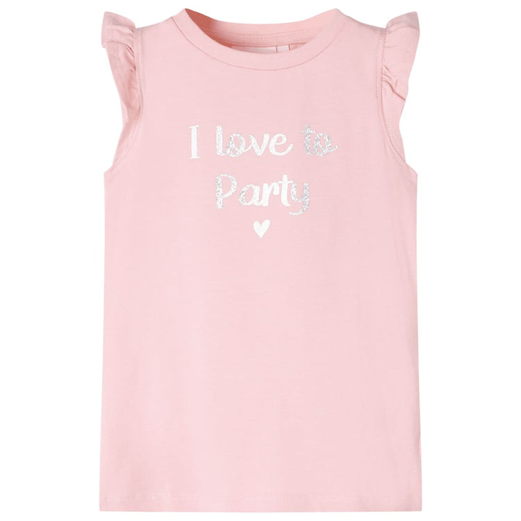 Vidaxl Child's Shirt avec des volants sur les manches 92 rose clair