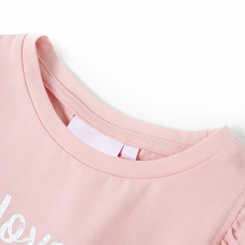 Vidaxl Child's Shirt avec des volants sur les manches 92 rose clair