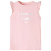 Vidaxl Child's Shirt avec des volants sur les manches 104 rose clair