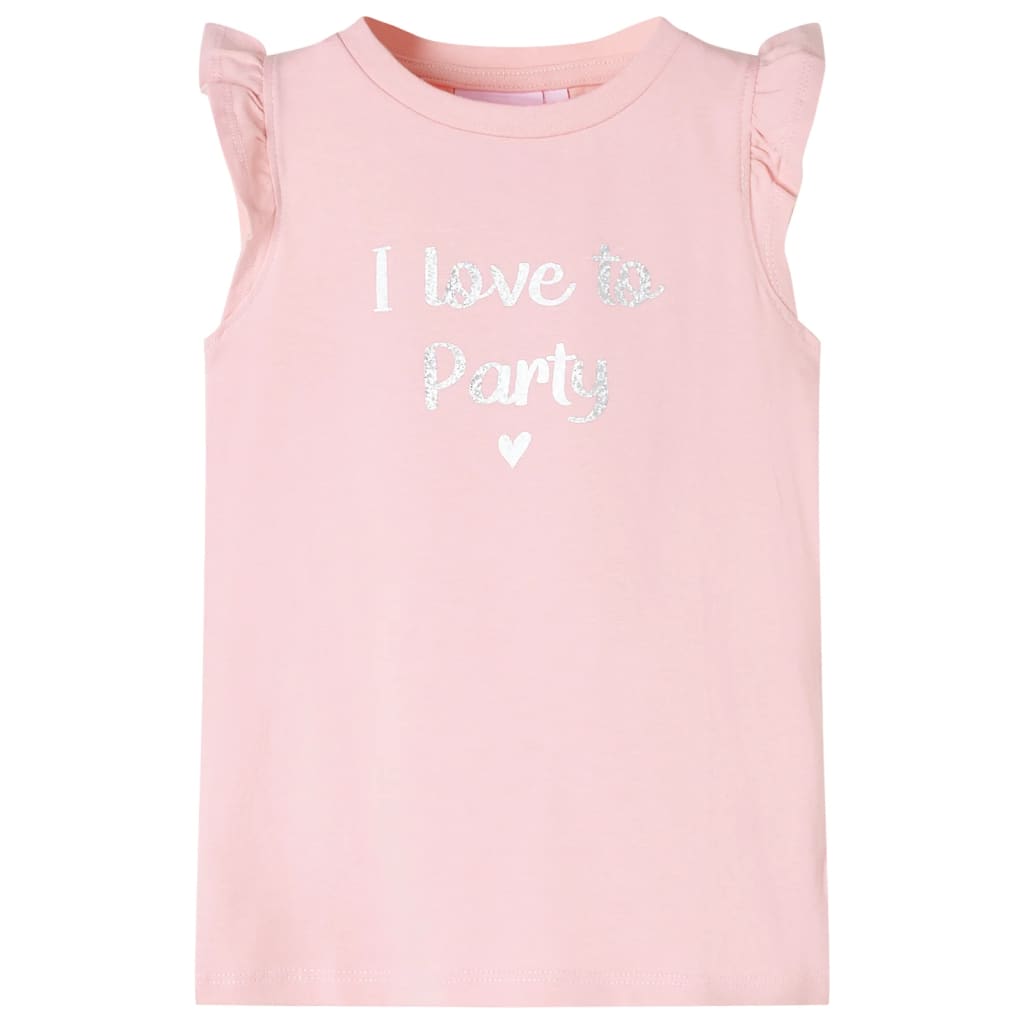 Vidaxl Child's Shirt avec des volants sur les manches 104 rose clair