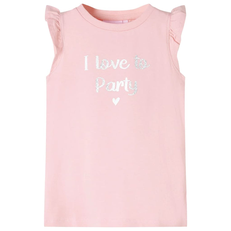 Vidaxl Child's Shirt avec des volants sur les manches 104 rose clair