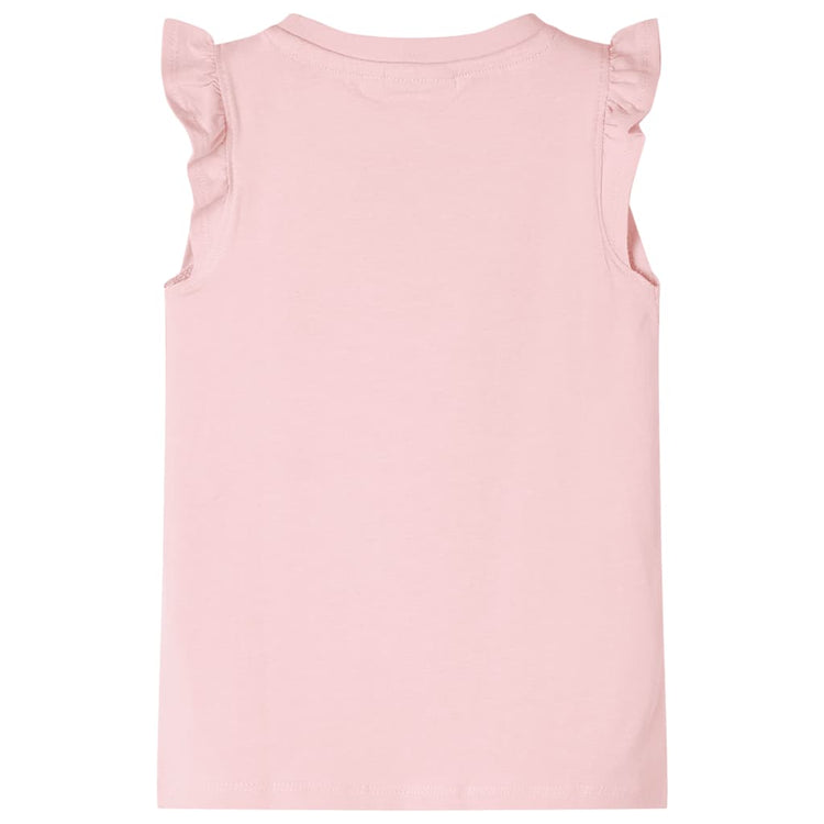 Vidaxl Child's Shirt avec des volants sur les manches 104 rose clair