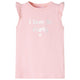 Chemise pour enfants vidaxl avec volants sur les manches 116 rose clair