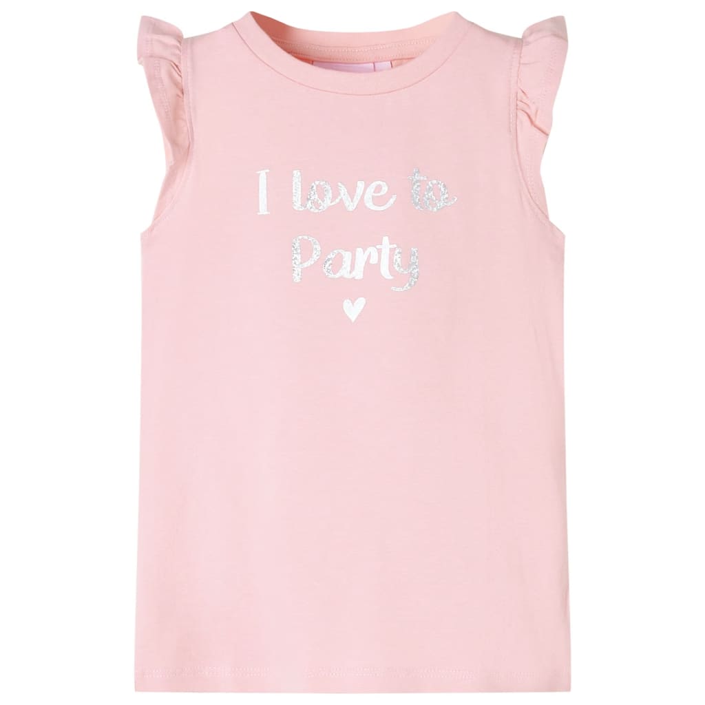 Vidaxl Child's Shirt avec volants sur les manches 128 rose clair
