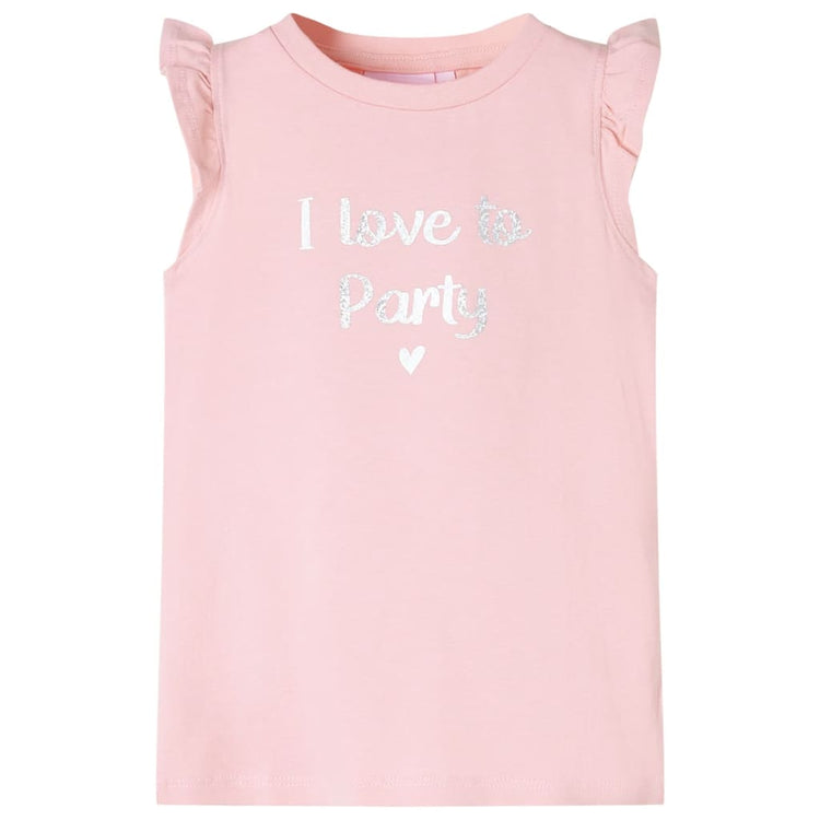 Vidaxl Child's Shirt avec volants sur les manches 128 rose clair