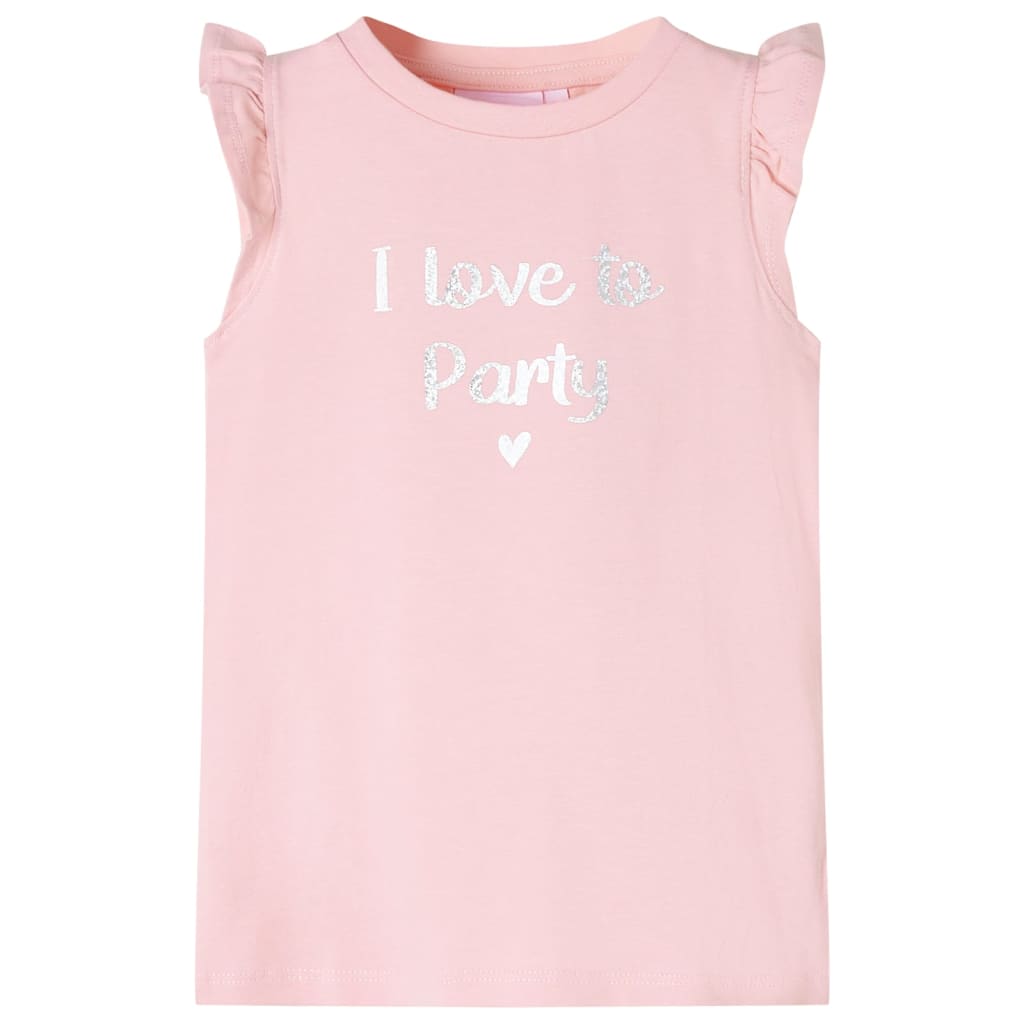 Vidaxl Child's Shirt avec des volants sur les manches 140 rose clair